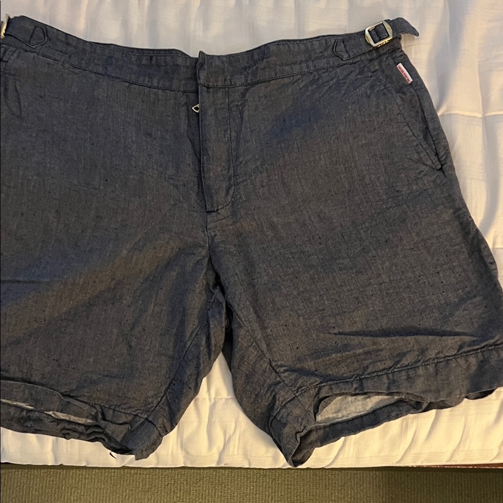 Orlebar Brown Dark Blue Flat Front Shorts